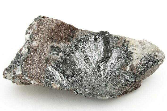 Metallic, Needle-Like Pyrolusite Crystals - Morocco #218112